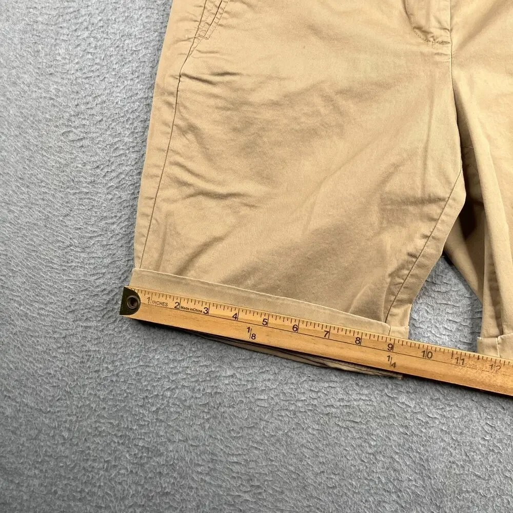 J Crew Stretch Summer Weight Chino Shorts Womens Size 2 Beige Casual